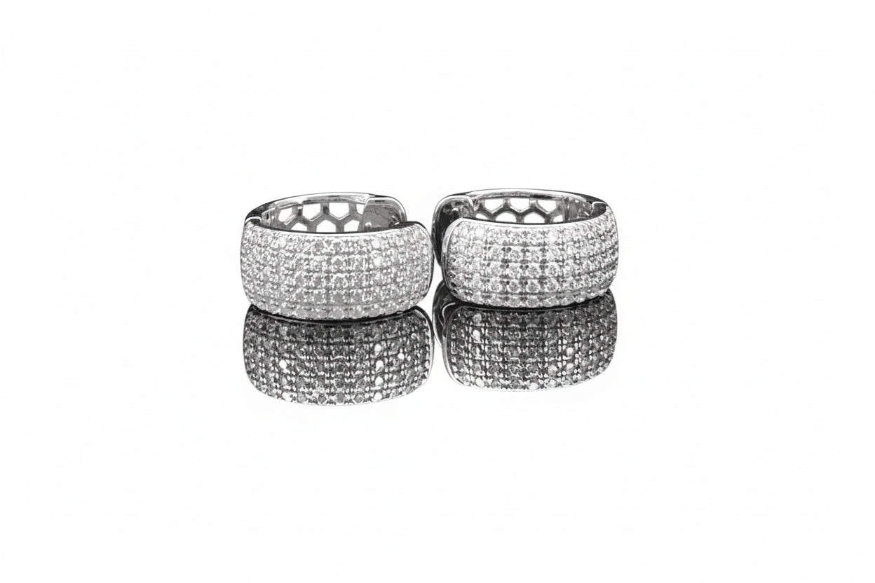 Impimo 0.6 CT (Pair) Moissanite Round Cut Earrings