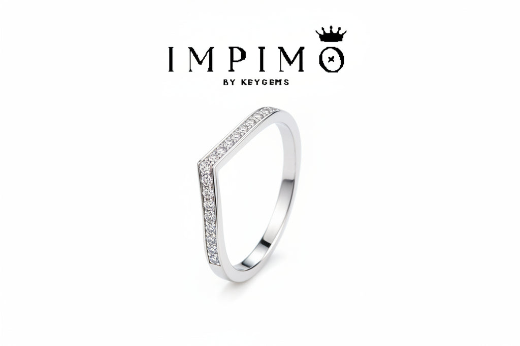 Impimo 0.15 CT Moissanite Round Cut Ring