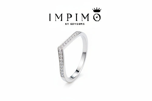 Impimo 0.15 CT Moissanite Round Cut Ring