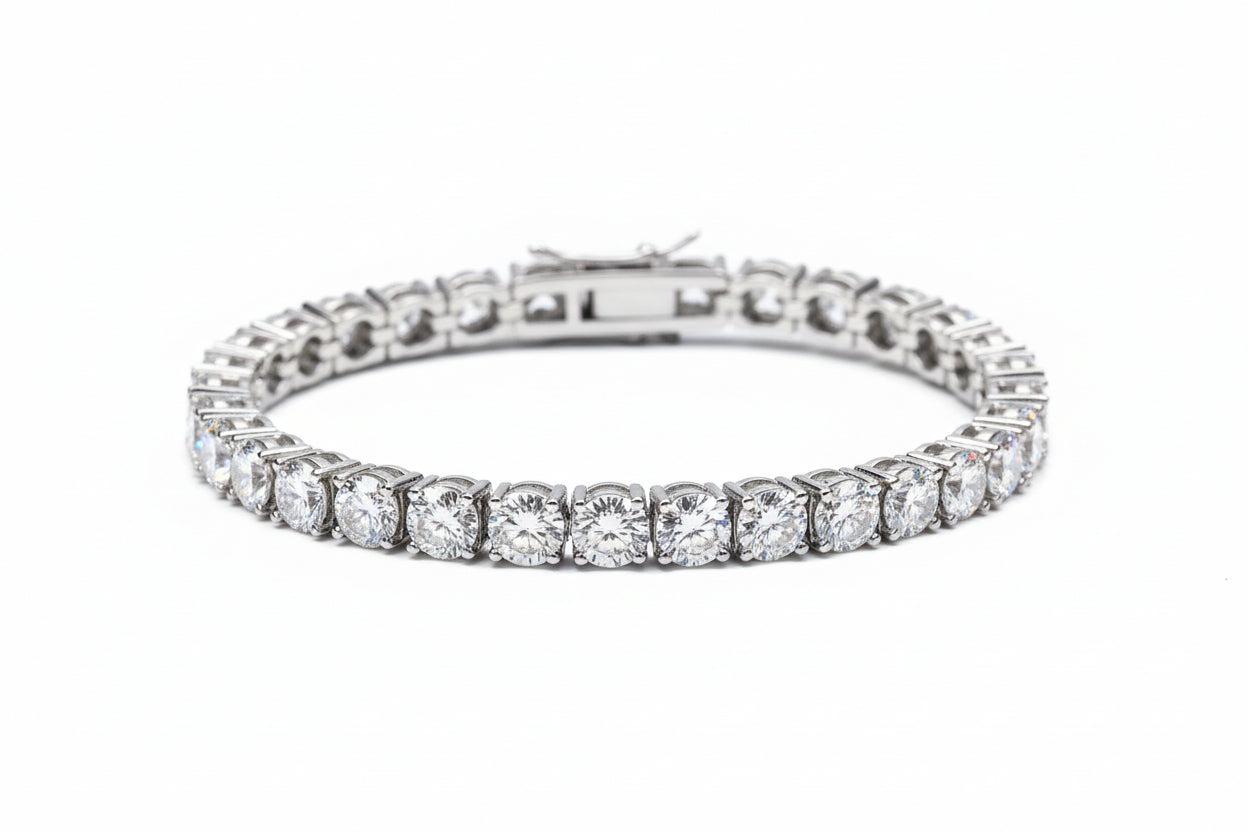 Impimo Moissanite 14 CTW Round Cut Tennis Bracelet