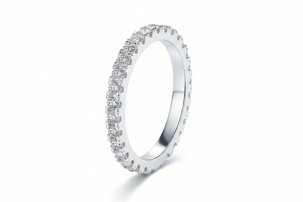 Impimo 0.9 CT Moissanite Round Cut Ring