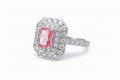 Impimo Fancy Vivid Pink Lab-Grown Diamond Radiant & Heart Cut Ring