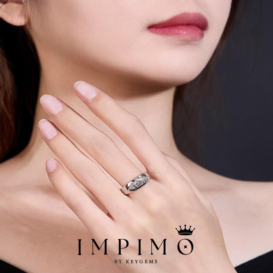 Impimo 1/2 CT Moissanite Oval Cut Ring