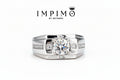 Impimo 1/2 CT Moissanite Round Cut Ring