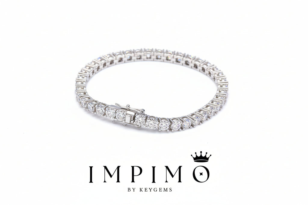 Impimo Moissanite Over 11 CT Round Cut Tennis Bracelet