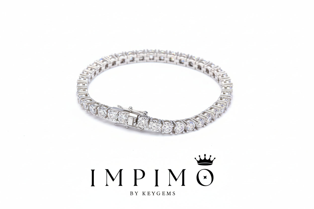 Impimo Moissanite Over 11 CT Round Cut Tennis Bracelet