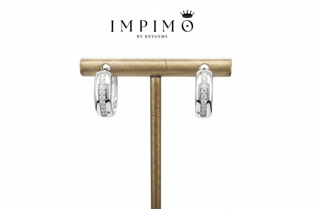 Impimo 0.2 CT (Pair) Moissanite Round Cut Earrings