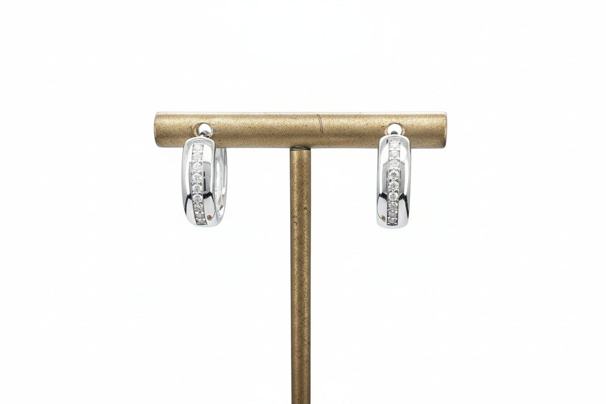 Impimo 0.2 CT (Pair) Moissanite Round Cut Earrings