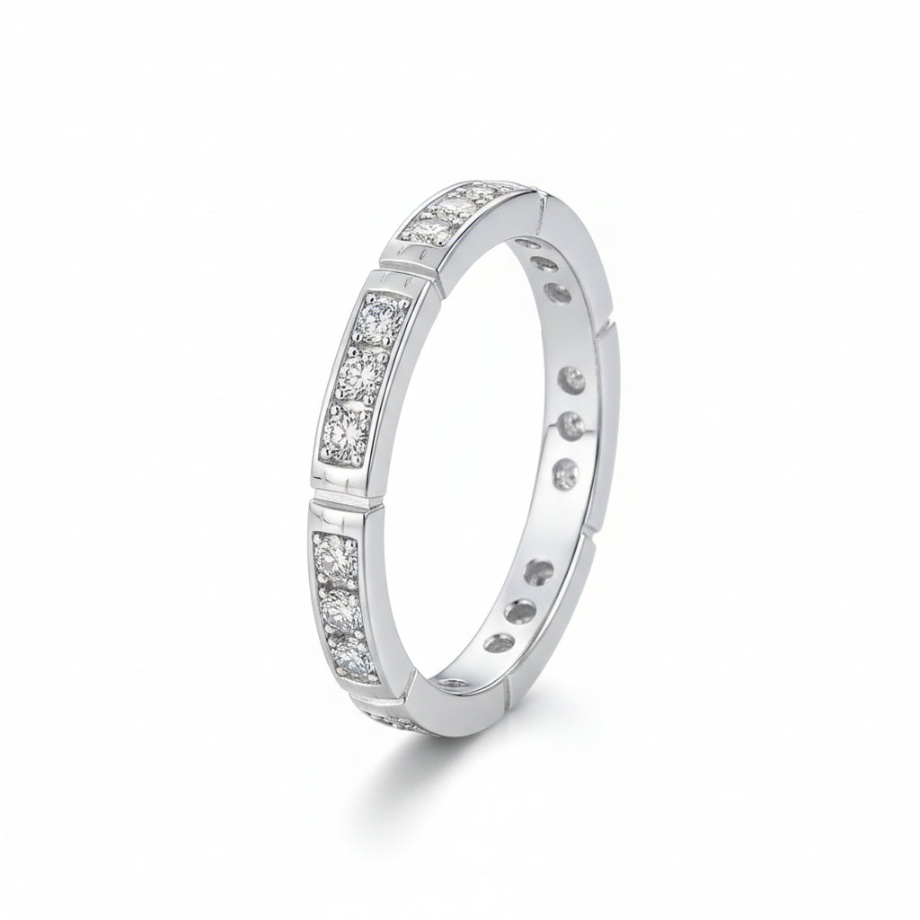 Impimo 0.55 CT Moissanite Round Cut Ring