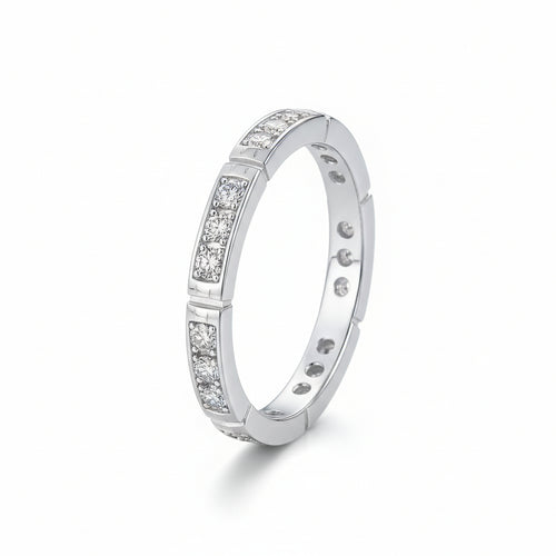 Impimo 0.55 CT Moissanite Round Cut Ring
