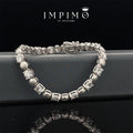Impimo 8 CT (0.5 CT) Moissanite Round Cut Bracelet