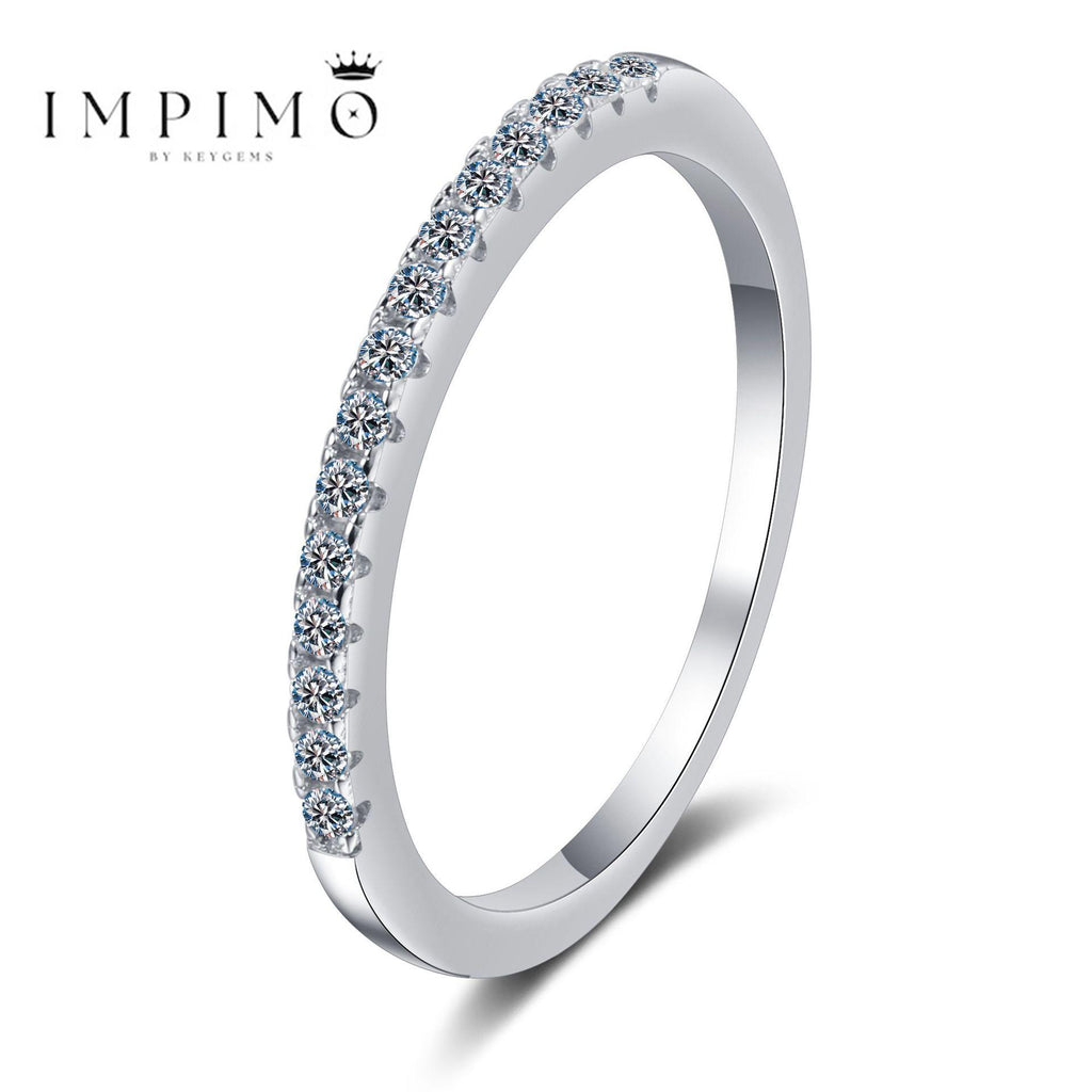 Impimo 0.25 CT Moissanite Round Cut Ring