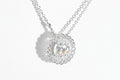 Impimo 2 CT+0.9 CT Moissanite Round Cut Pendant