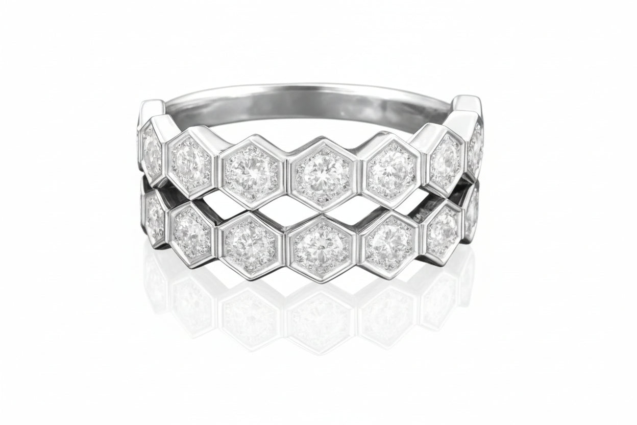Impimo 0.7 CT Lab-Grown Diamond Round Cut Ring