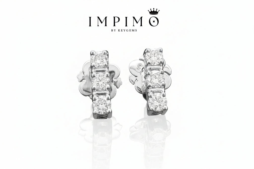 Impimo 0.7 CT (Pair) Lab-Grown Diamond Round Cut Earrings
