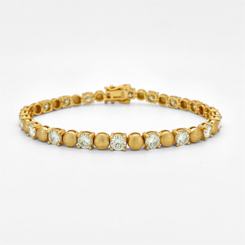 Impimo 8 CT (0.5 CT) Moissanite Round Cut Bracelet