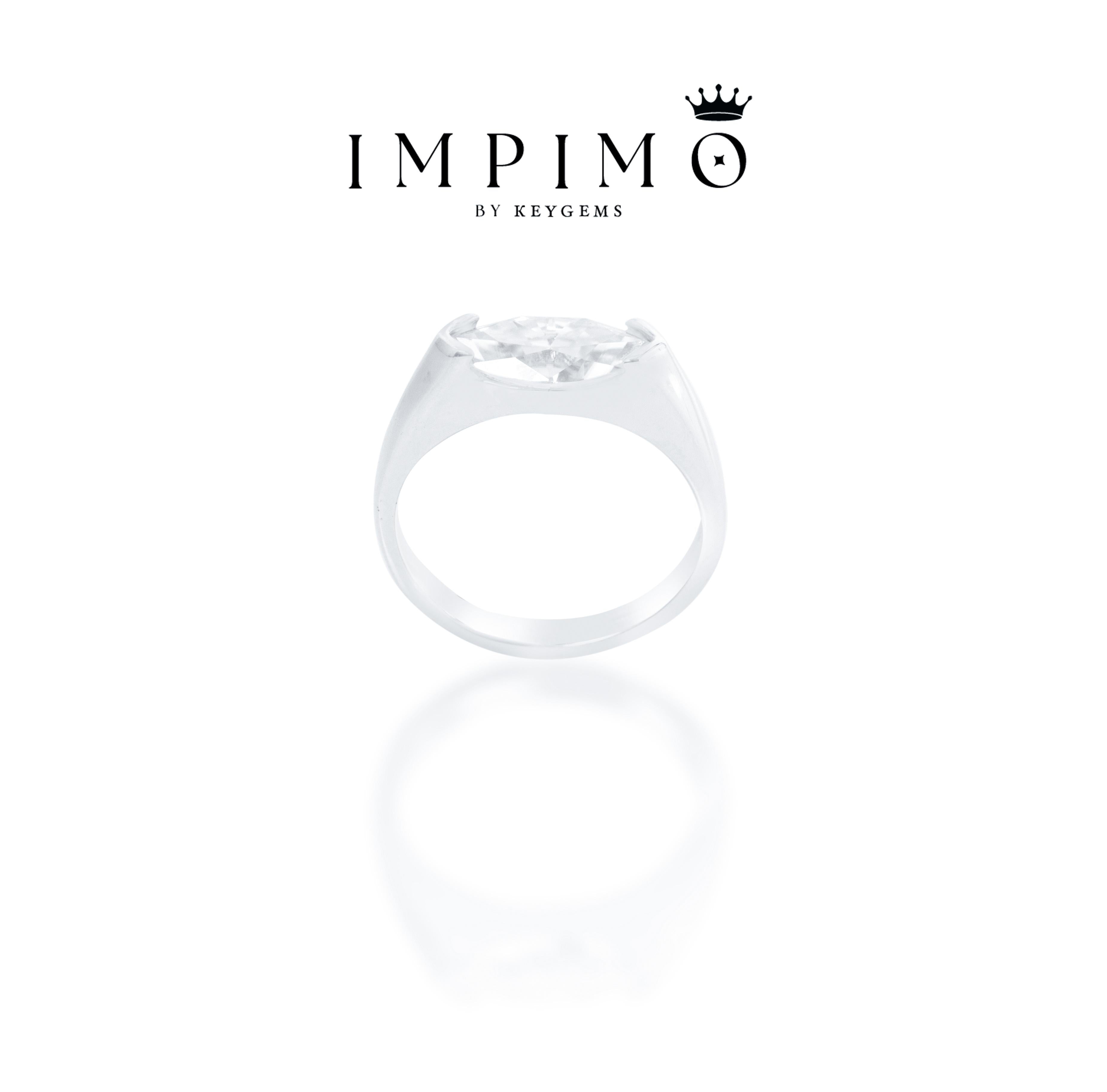 Impimo 1/2 CT Moissanite Marquise Cut Ring