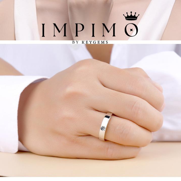 Impimo 0.3 CT Moissanite Round Cut Ring