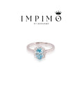 Impimo 1.27 CT Fancy Vivid Blue Lab-Grown Diamond Oval Cut Ring