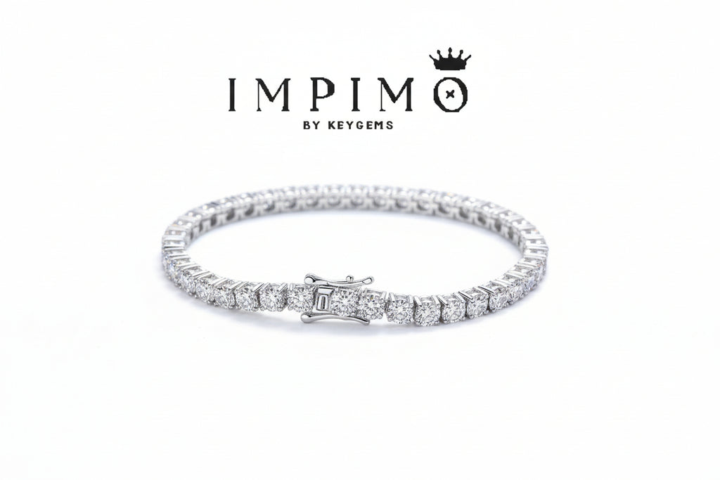 Impimo Moissanite Over 5 CT Round Cut Tennis Bracelet
