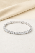 Impimo Moissanite 12 CTW Round Cut Bracelet - 925 Sterling Silver (0.30 CT Per Stone) | display view on ivory linen